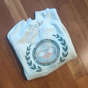 Kids White Pickleball Championship Sweatshirt